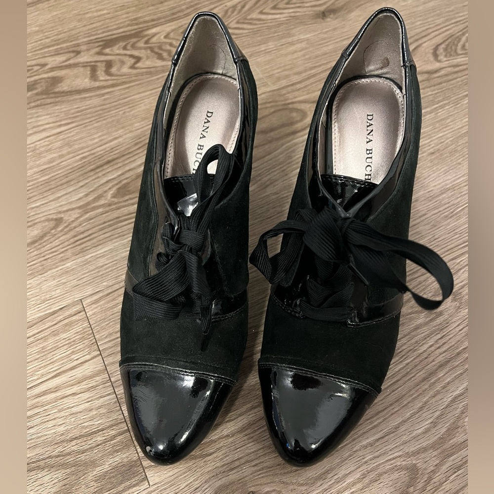 Black lace up heels
